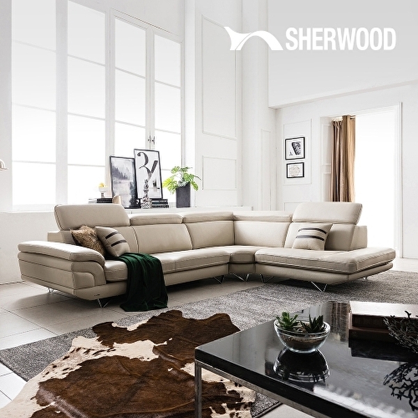 [쉐우드가구] 소나 6인용 코너형 이태리 통가죽 천연면피 소가죽 기능성 소파 3,443,000원