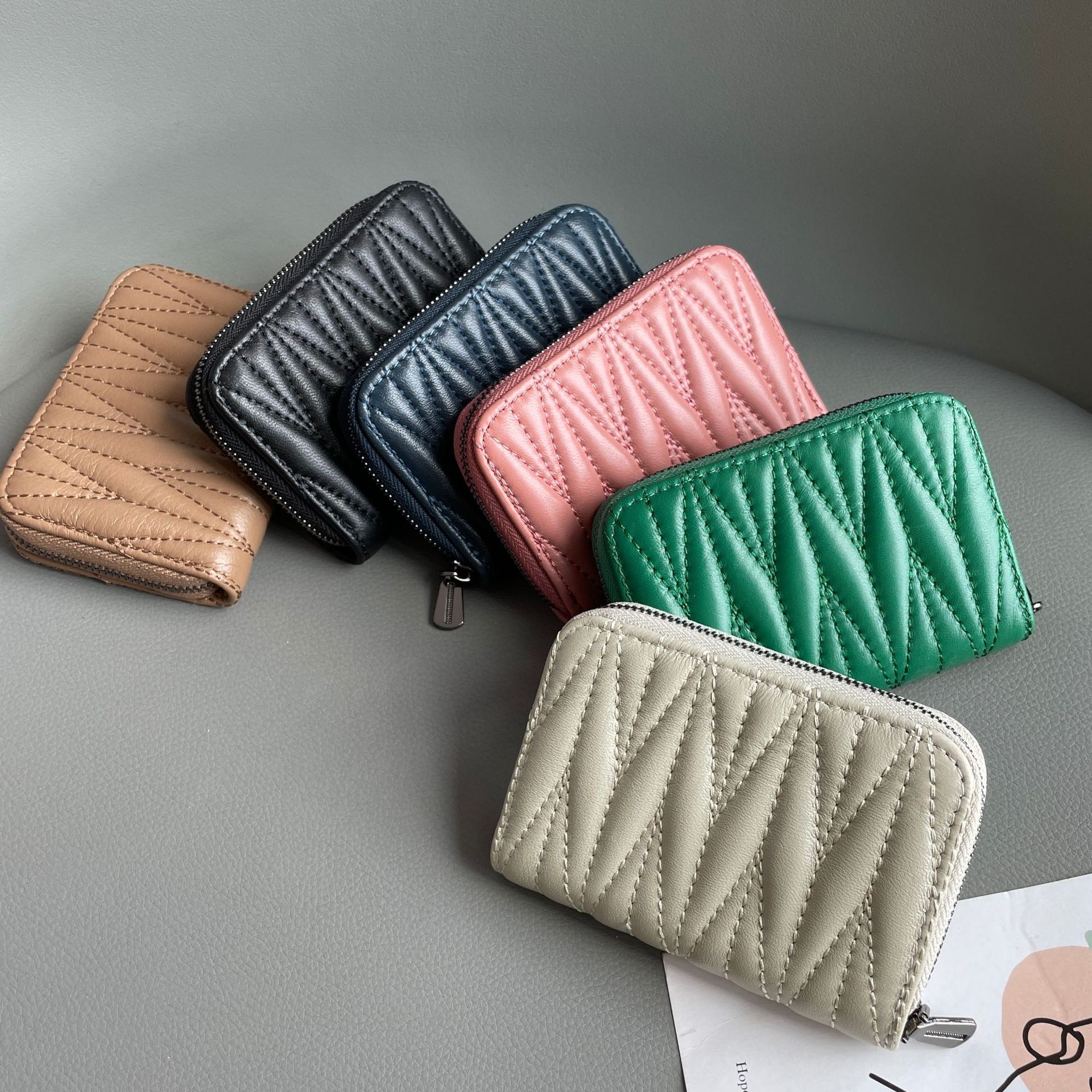 여자 아코디언 카드지갑 양가죽 지퍼형 남성 카드홀더 13,850원