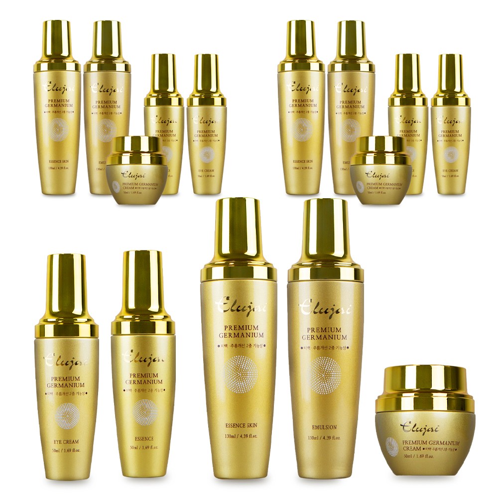 주름미백케어 프리미엄 화장품세트 엘루자이 게르마늄 스킨케어 기초 5종세트+전용쇼핑백 증정, 3세트 65,360원