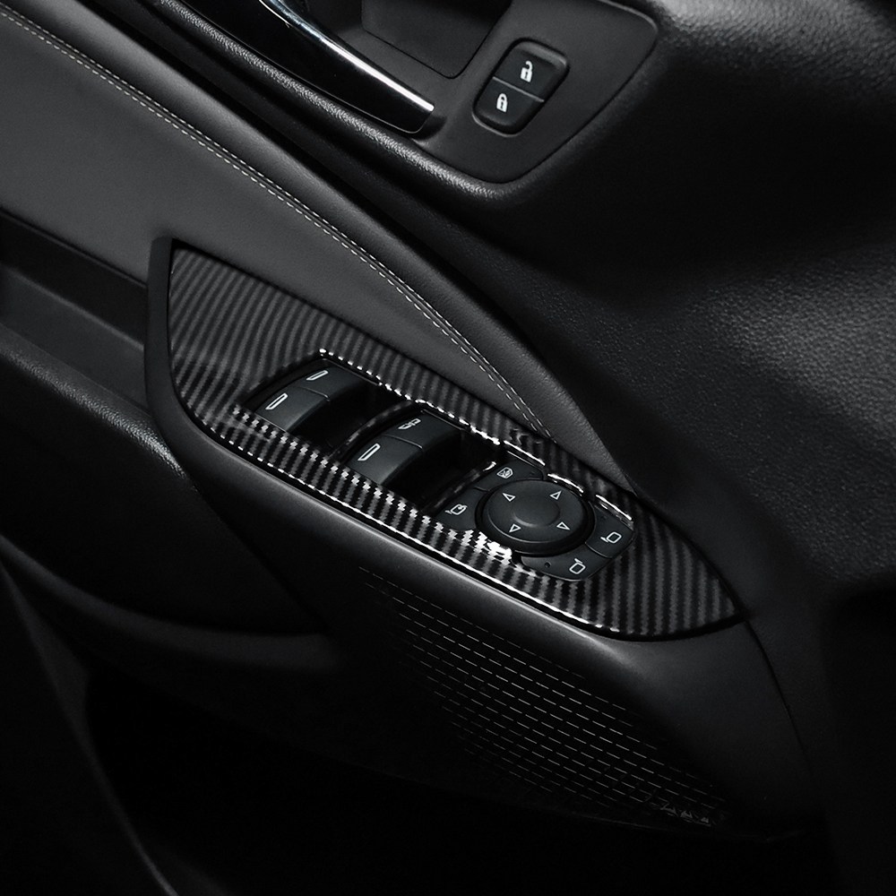 영카클럽 트랙스 크로스오버 호환 윈도우 스위치 패널 카본 몰딩 커버 차량 용품, 유광카본, 윈도우 37,300원