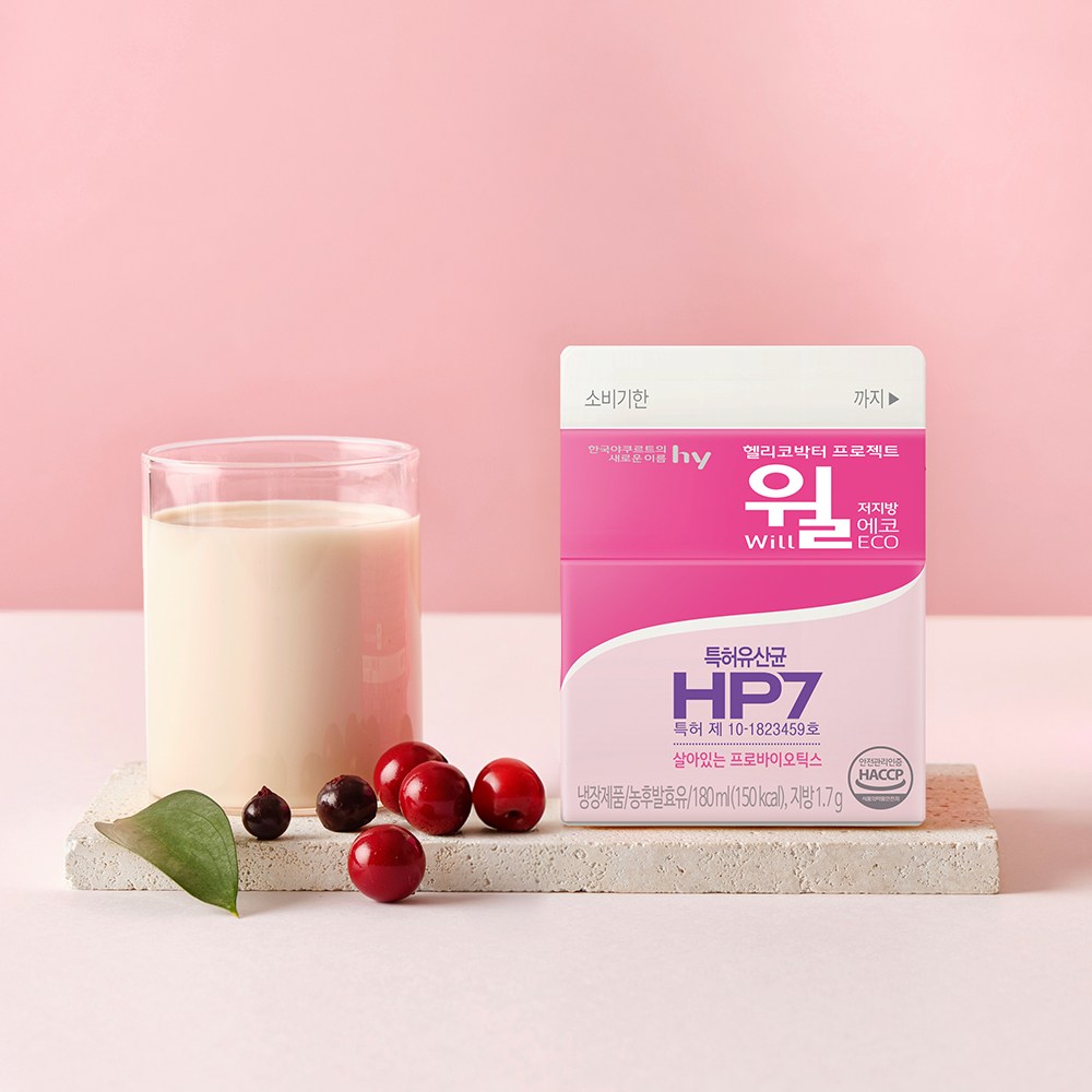 한국야쿠르트hy 헬리코박터 프로젝트 윌 에코 저지방 180mlX10개입, 180ml, 10개 19,550원