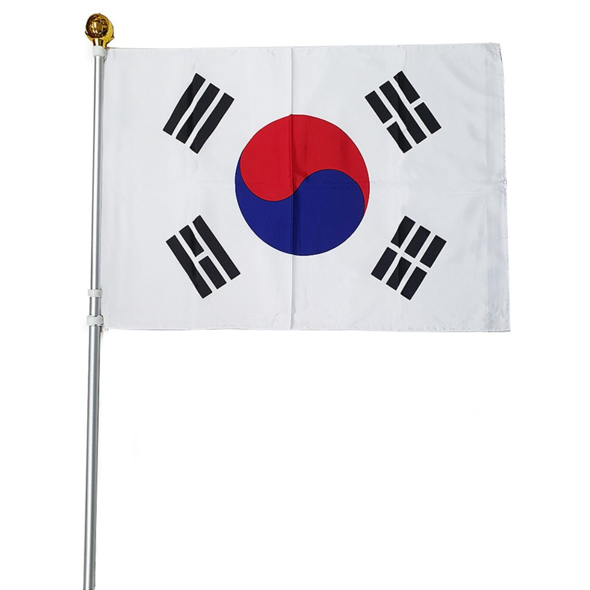 파티로 국경일 태극기 깃발 세트 3단 깃대 80x120cm, 2세트, 혼합색상 43,000원