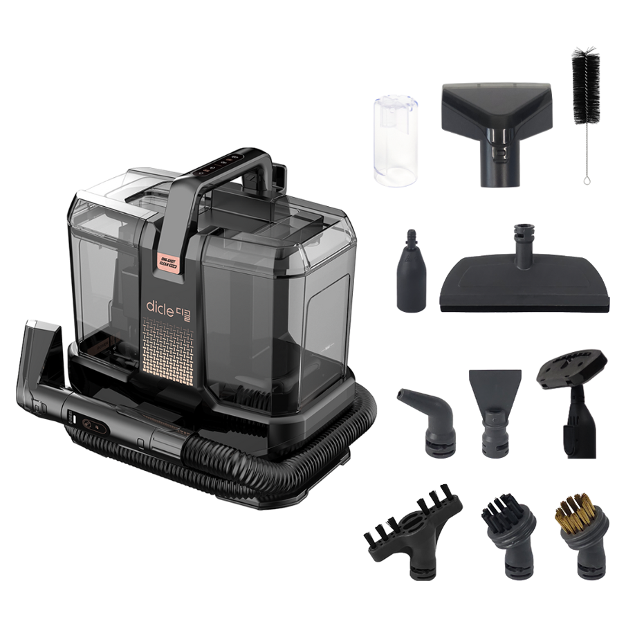 디클 원샷클린 패브릭 쇼파 카페트 매트리스 침구 물흡입 고온 살균 습식 스팀 청소기 + 헤드 10종 세트 178,900원