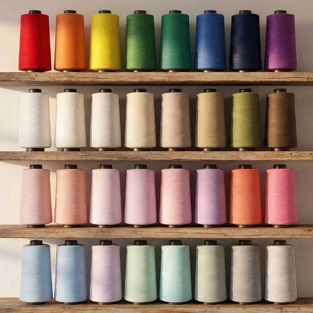 미싱실 재봉실세트 45수 2합 5000M 32컬러세트 63,000원