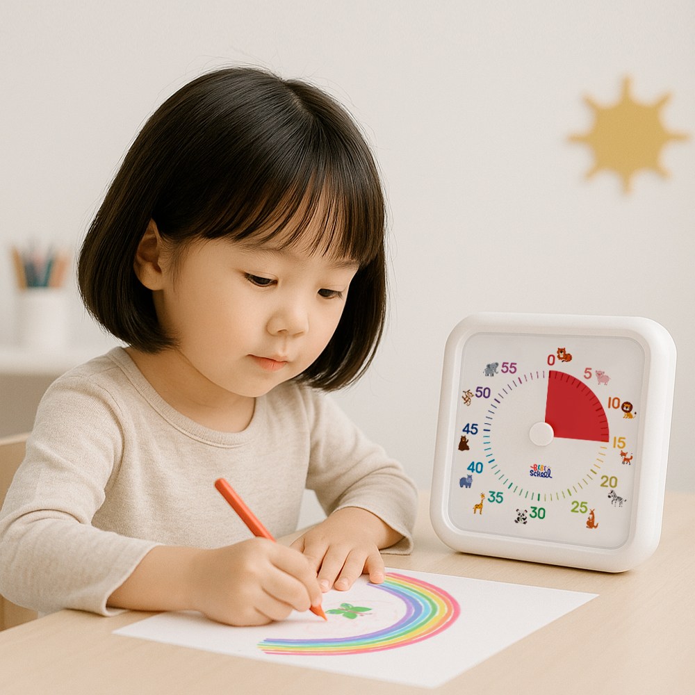 베베스쿨 무소음 동물 타이머 유아 어린이 뽀모도로타이머 구글타이머 타임워치 27,400원