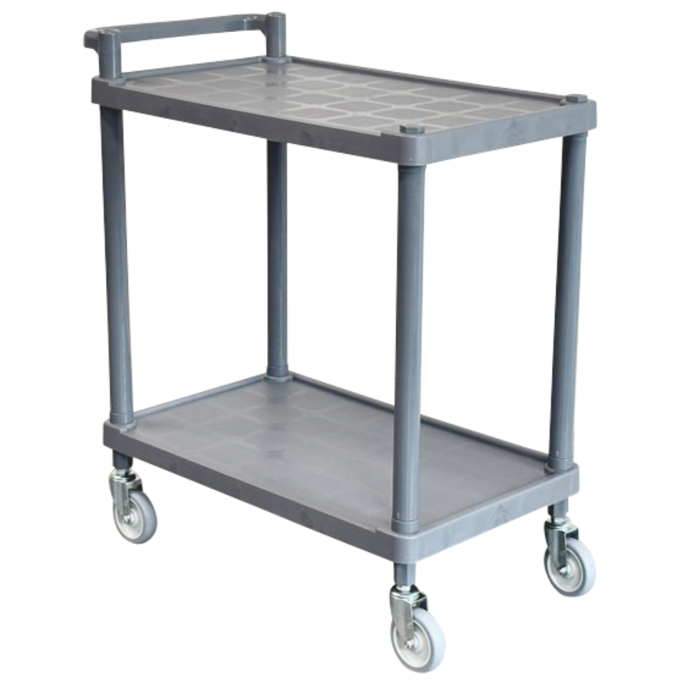 [국내생산] 유런 2단 플라스틱 서빙카트 식당카트 운반카트(ABS봉), 회색 48,890원