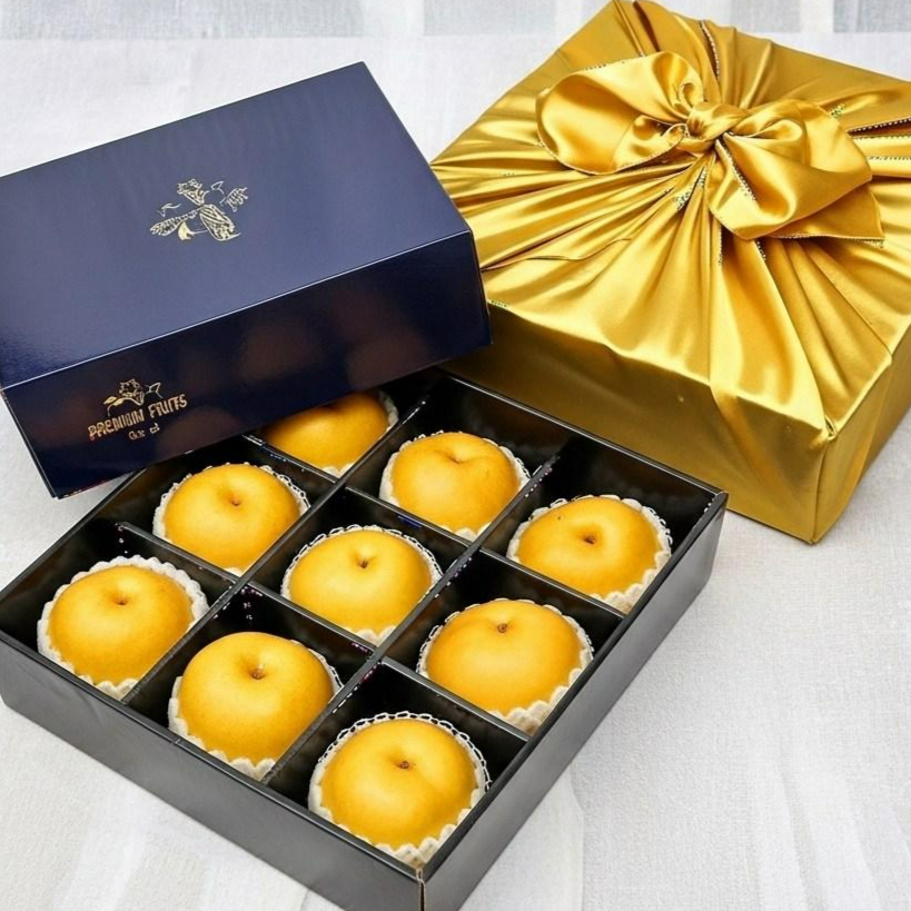 [백화점납품] 고급 포장으로 마음 전하는 9칸 보자기 과일 선물세트, 1박스, 배한가득세트 / 배 9입 88,730원