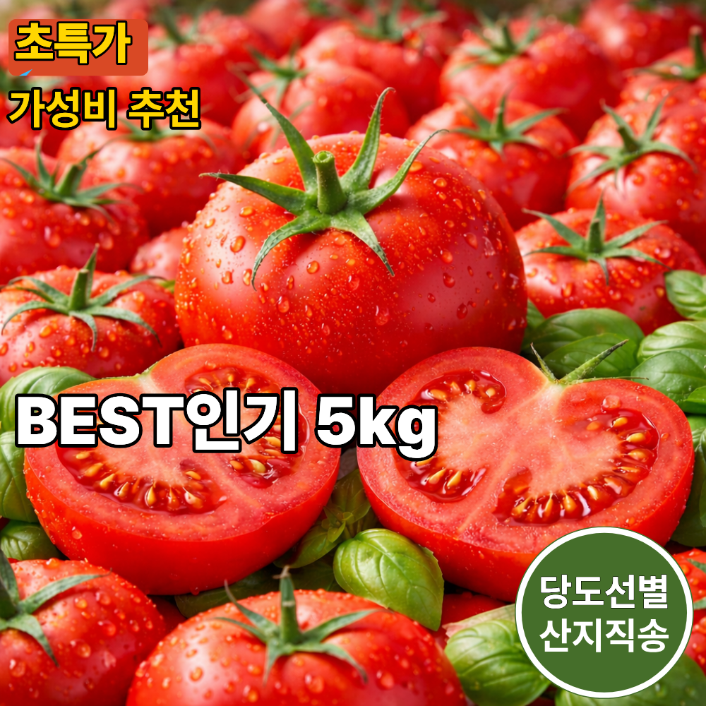 [재구매1위] 산지직송 완숙 찰토마토 2kg 3kg 5kg 정품 못난이 특가, 1개, [로얄과] 정품 완숙 찰토마토 3kg (추천) 19,200원