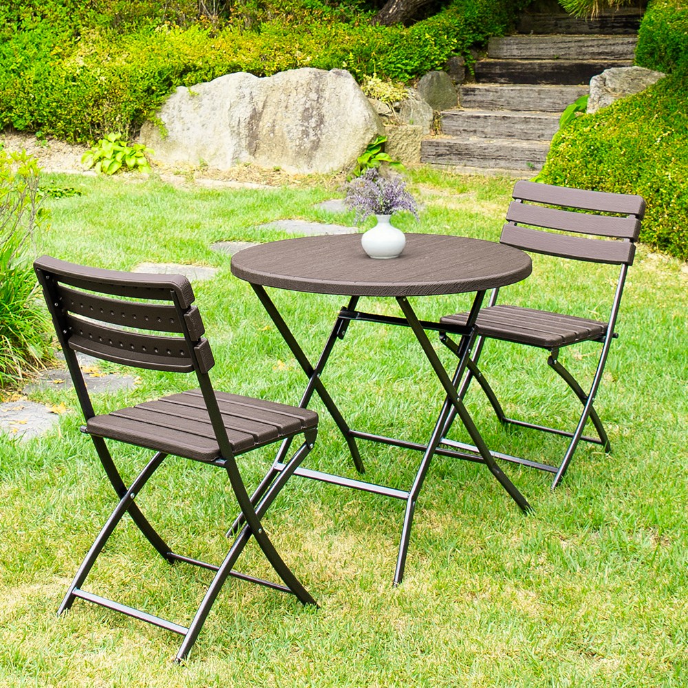 아르망 800 원형 브로몰딩 테이블 아르망의자 2개세트, 브라운 117,000원