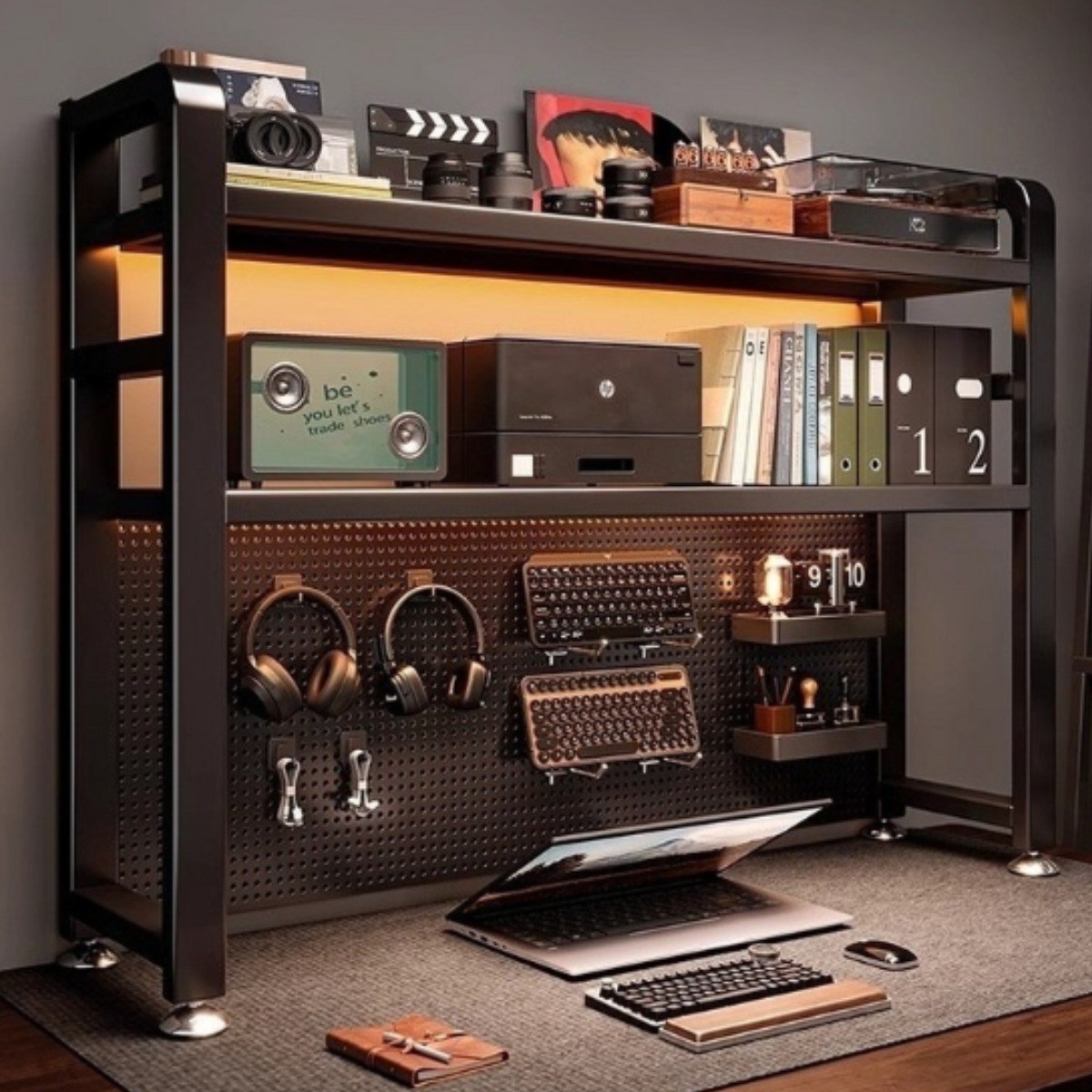 씨와이씨 다용도 더 두꺼워진 타공판 1단 2단 두께 증가형 탁상 수납정리 화장대 81,800원