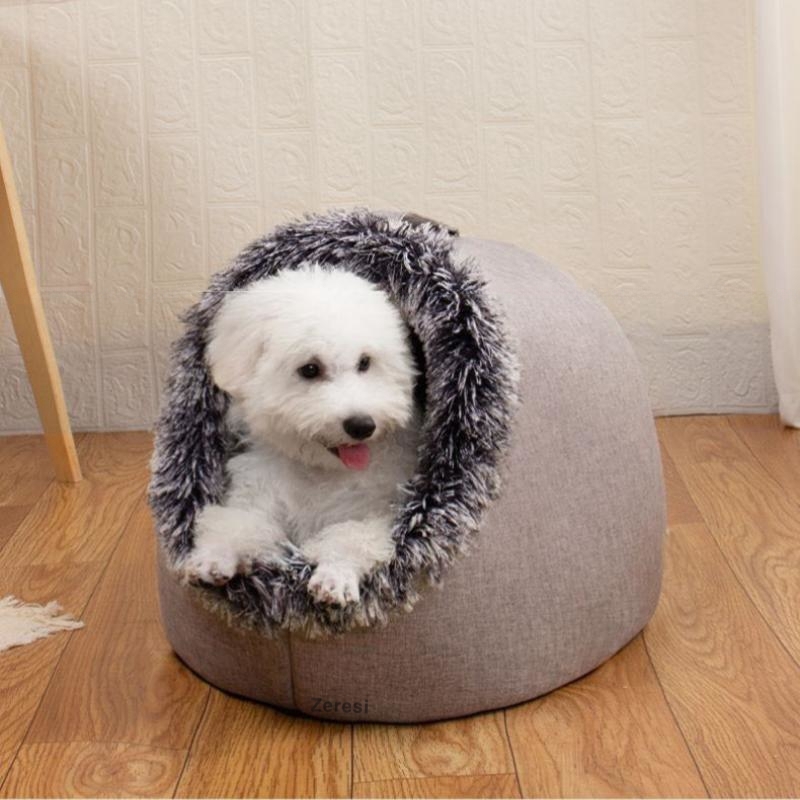 [시즌오프세일] 누비펫 고양이 강아지 쿠션 워머 겨울 숨숨 하우스 터널 동굴집, 브라운, 1개 18,900원