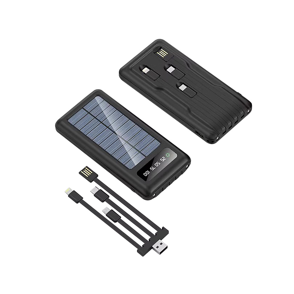 파워썬 태양열 보조배터리 대용량 야외 태양광 무선 고속충전 멀티 케이블 일체형 30000, 나이트 블랙, 20000mAh 103,900원