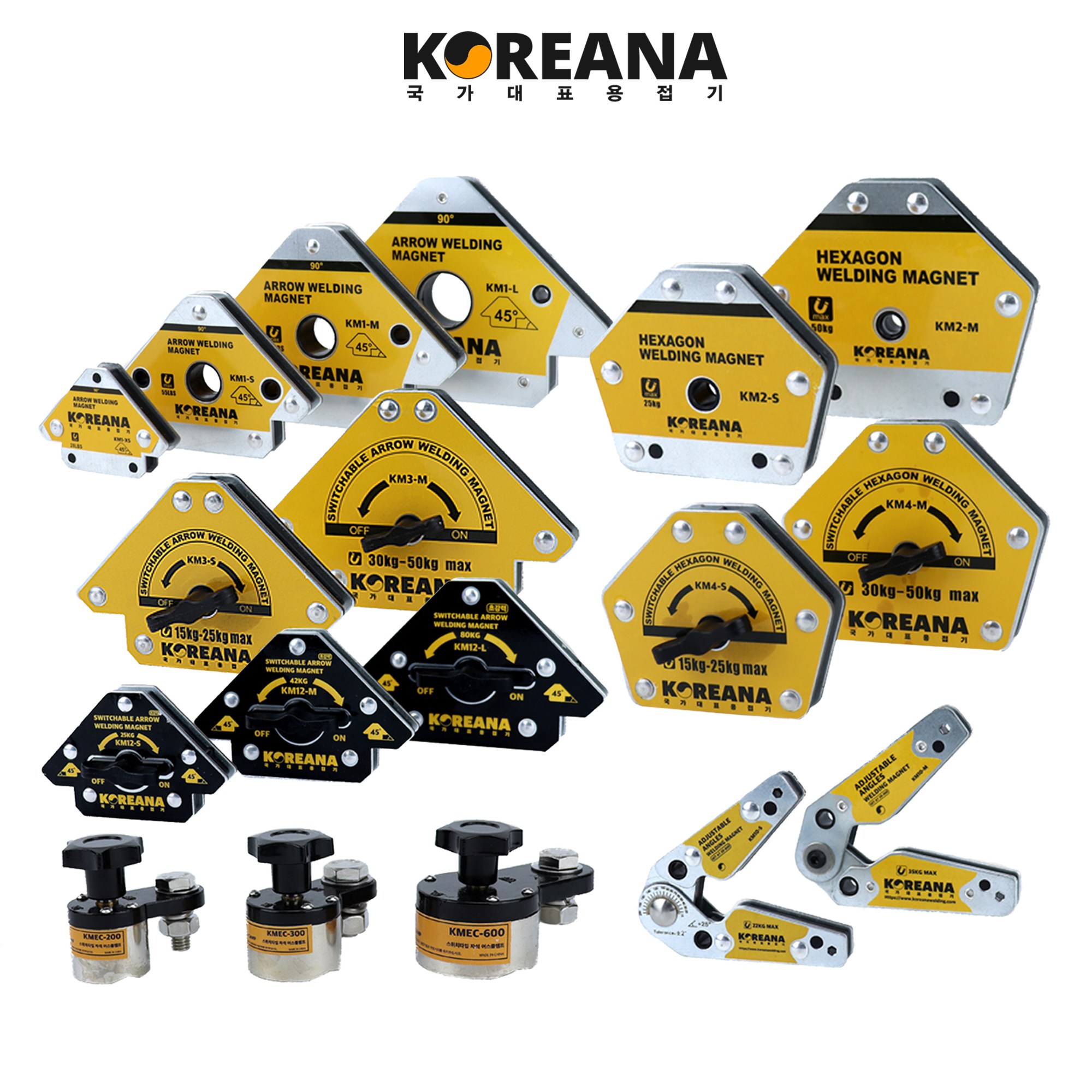 코리아나용접자석 초강력 마그네틱 각도자석 화살표형 웰딩 납땜 KM시리즈 9,700원