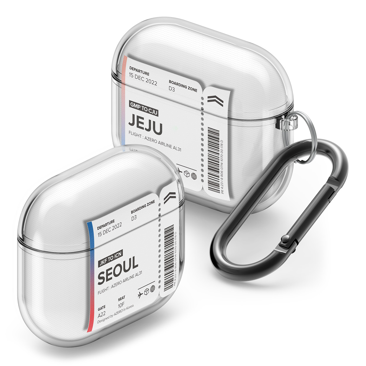 플래나 에어팟 4세대 케이스 TPU 투명 국내선 탑승권 시리즈, 1개 12,900원