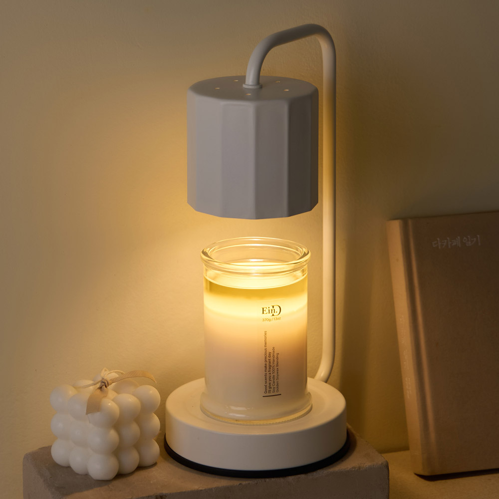 에인디 캔들백화점 타이머 타입 모던 큐브 캔들워머 + 소이캔들 370g 세트 39,500원