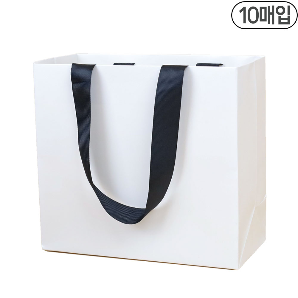 세모쇼핑백 고급 명품쇼핑백 매립형 손잡이 무지 종이가방 선물용 종이쇼핑백 선물포장 종이백, @10매입@, 화이트 12,500원