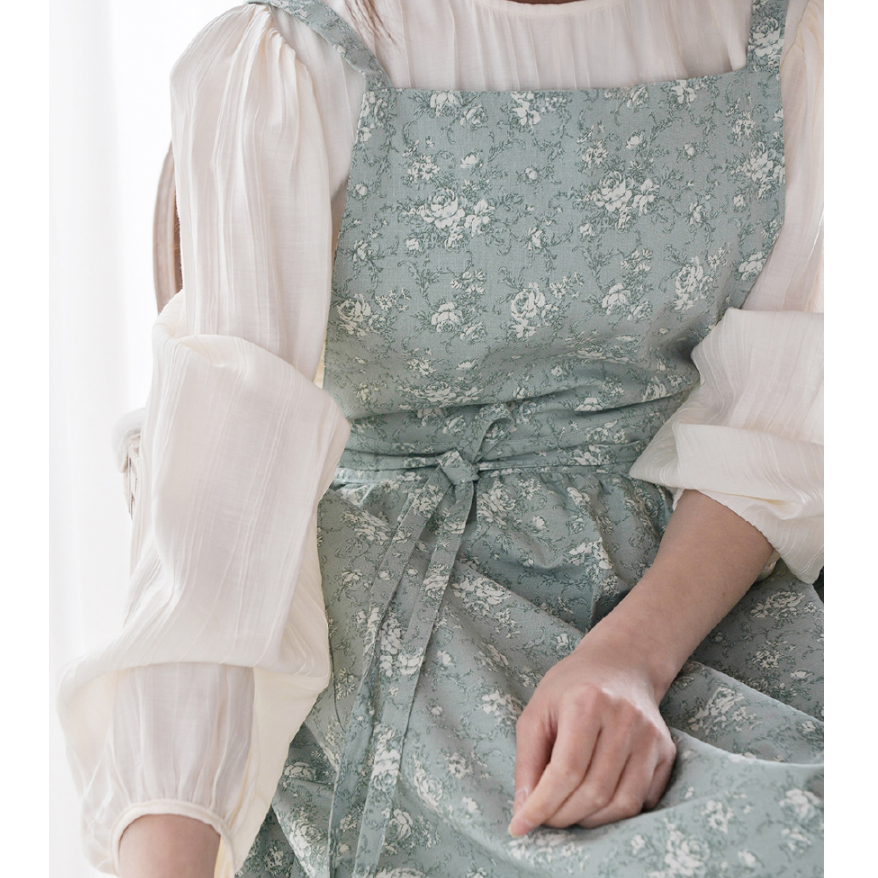 슈슝이네  작은 꽃잎 원피스형 면 앞치마 32,600원