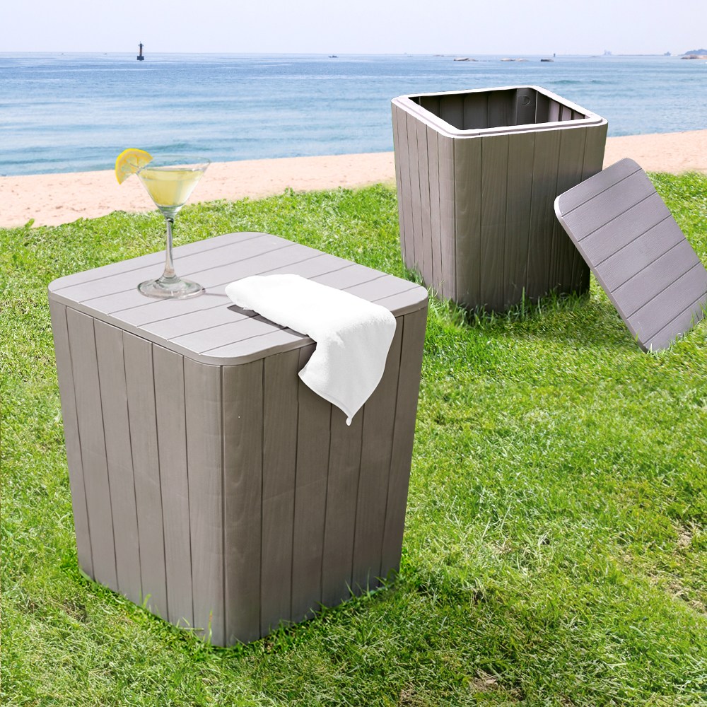 큐브 수납 테이블 야외 사이드 간이 보관 카페 의자 수납겸용 캠핑 휴대용 15,000원