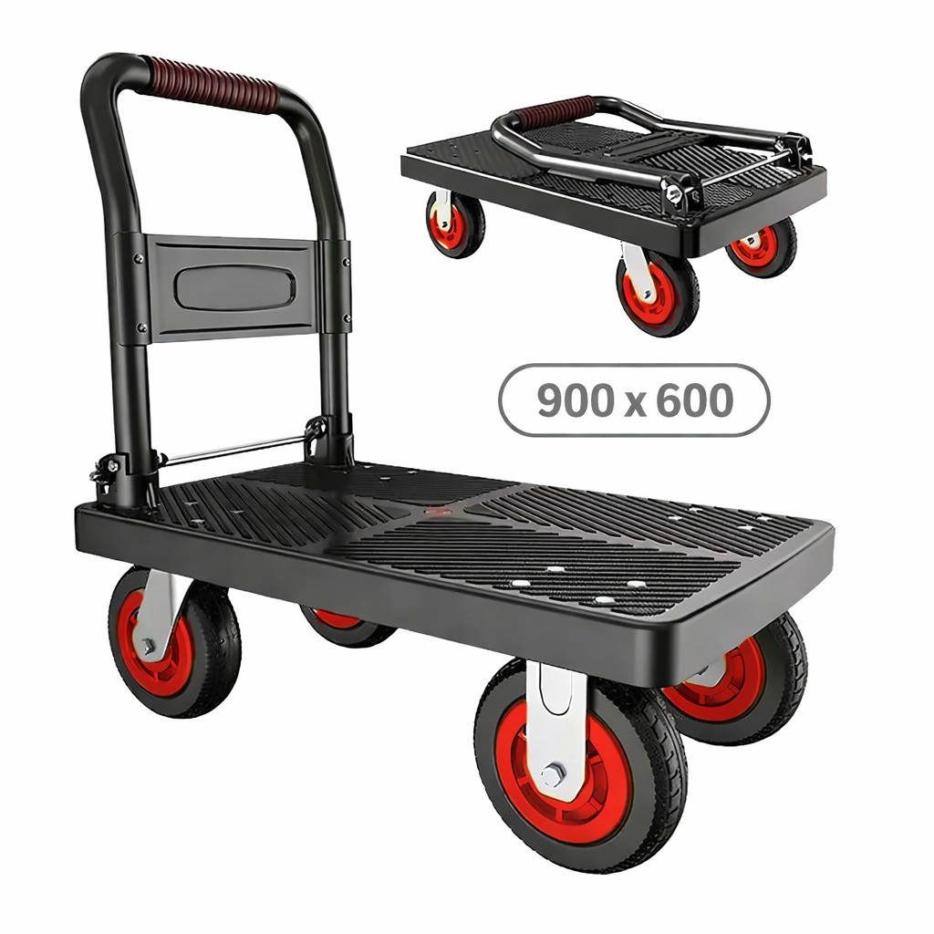 원하트 ONE HEART 튼튼한 특대형 600x900 접이식 핸드카트 손수레 강력한 하중 무소음 구루마, 블랙대형900mm x 600mm, 1개 54,900원