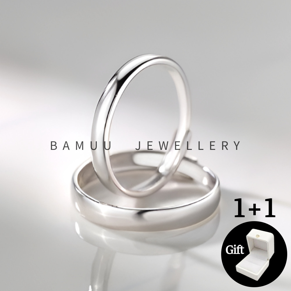 BAMUU 1+1 플레인 심플 남여 커플링 은반지 커플링 발렌타인데이 화이트데이 선물 14,800원