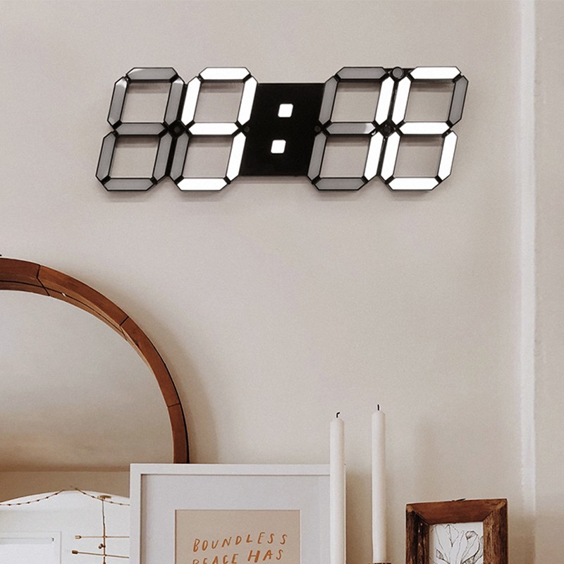 무소음 3D LED 벽시계 라이트 온, 블랙 38,900원