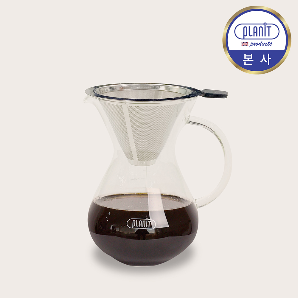플랜잇 커피용품 핸드드립세트 필터리스 커피 드리퍼, 스텐유리드리퍼, 1개 25,900원