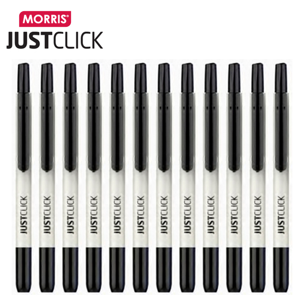 모리스 JUSTCLICK 저스트클릭 네임펜 F 1타 12p 노크식 필기네임펜 사무용/학교 18,500원