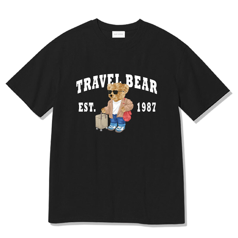 글래드블리스 1987트래블베어 오버핏 코튼 빅사이즈 반팔 티셔츠 14,800원