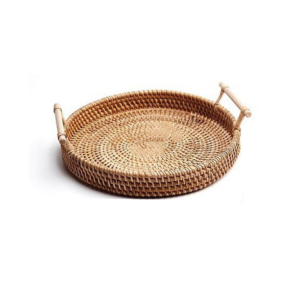 다세코 라탄 손잡이 트레이 원형 대형, 단일색상, 1개, 현재가 16,050원