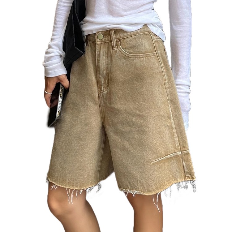 퀸앤조이 라이사 빈티지 워싱 컷팅 5부 반바지 46,800원