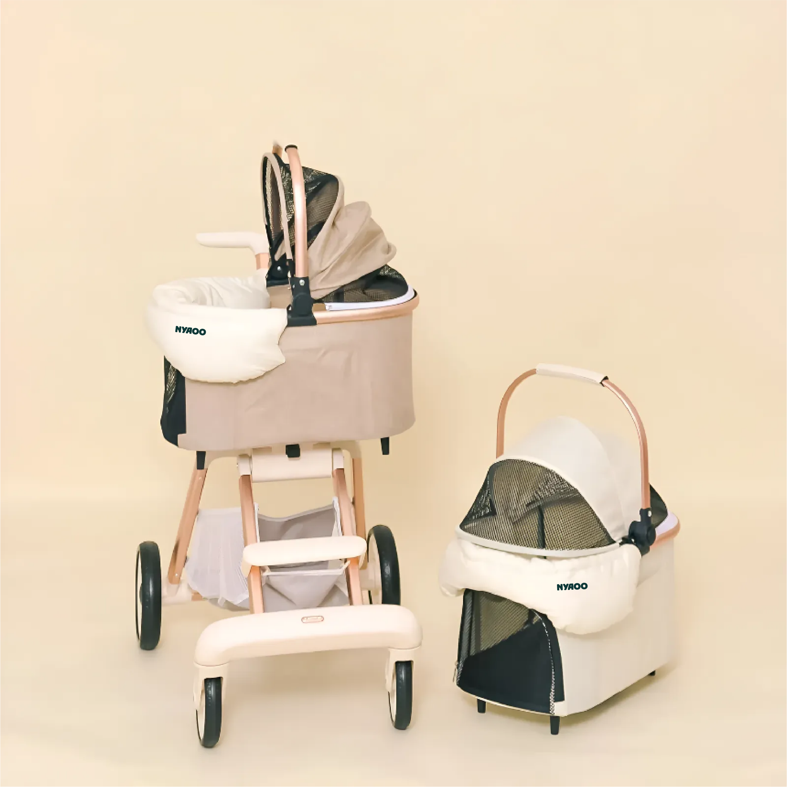 냐오오 강아지 유모차 가드 포함 분리형 소형견 반려동물 개모차 149,600원