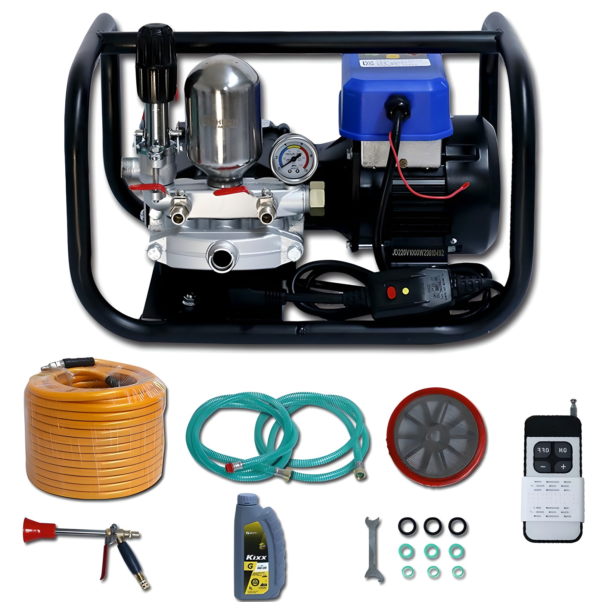 다히치 동력분무기 DHP-30M 엔진 농사 농약 분사 살포 펌프 양수기 해충 텃밭 논 호스 농촌 전기 모터 대원, 1개 345,100원