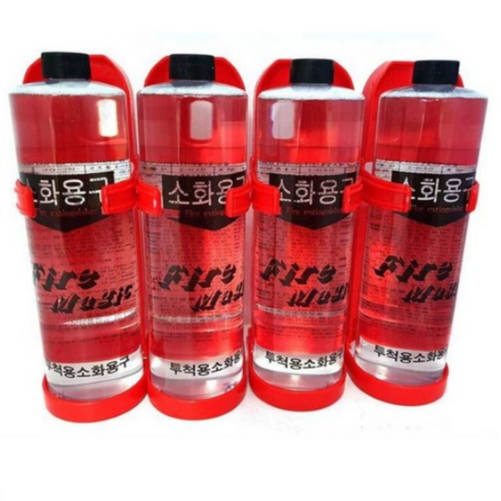 투척용소화기 던지는소화기(거치대포함) 600ml x 4개입(1세트) 어린이집 필수 국산 43,500원