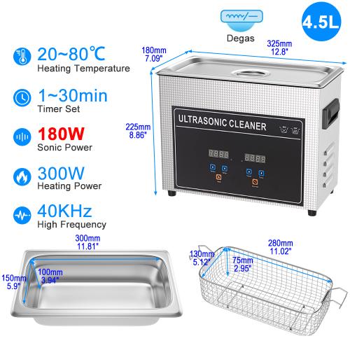 초음파세척기 휴대용 초음파 세척기 세척 기계 가열 600W 욕조 EU 영국 플러그 1L 2L 3L 6L 10L 22L 30L 140,400원