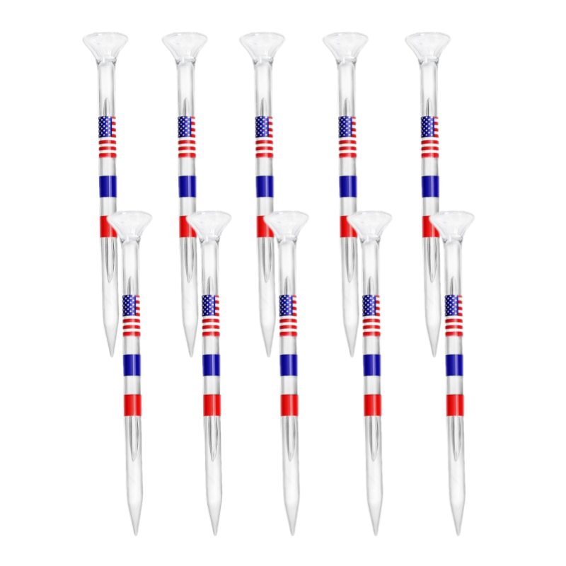 골프티 플라스틱티 미국국기 눈금티 10개세트 티꽂이 골프용품 롱티 드라이버티 슬라이스방지 12,600원