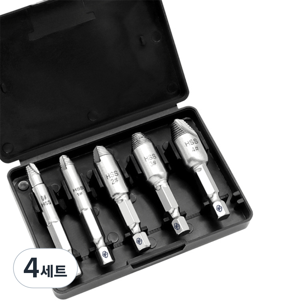 종원 나사 추출기 제거기 히다리탭 볼트 리무버 5종 세트, 4세트 41,100원