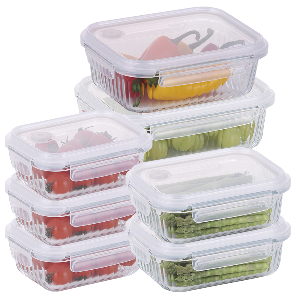 네오플램 웨이브락 내열유리 밀폐용기 V 스팀홀 직사각 7p 세트 27,800원