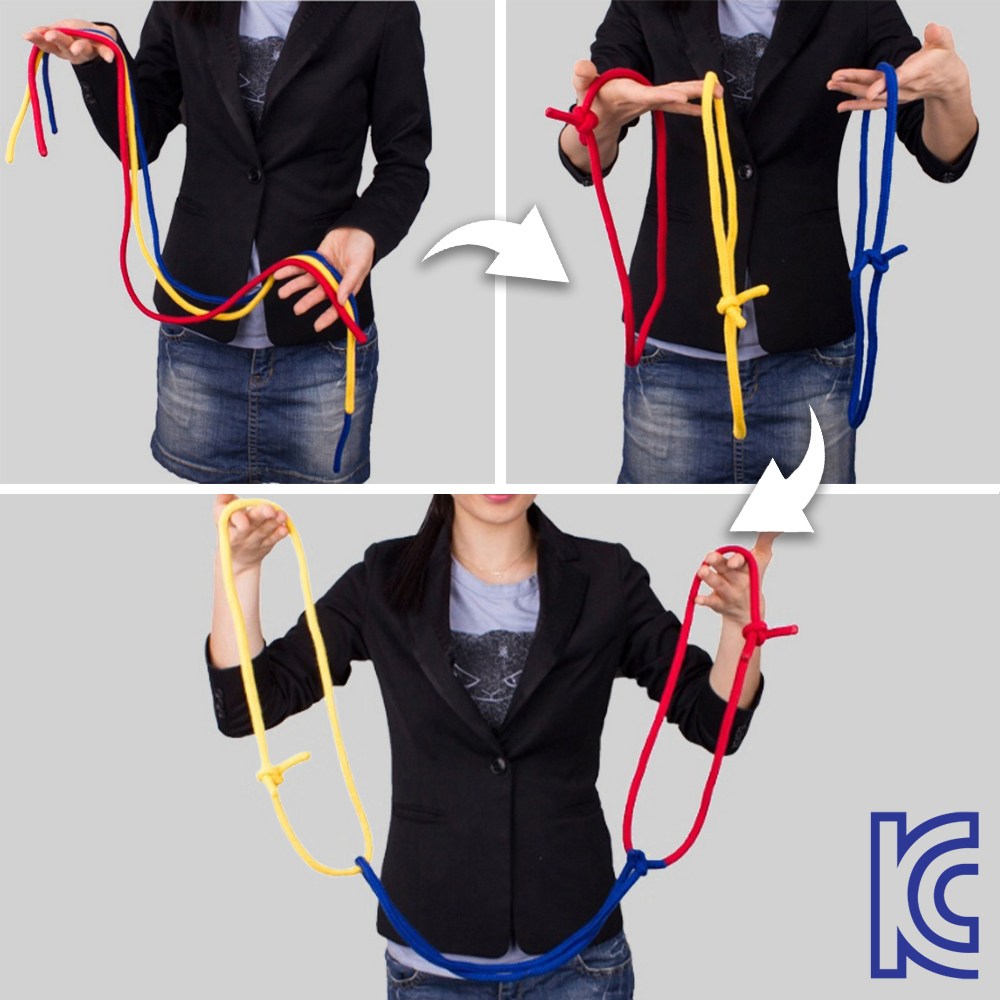 [KC인증] JL매직 묶이고 풀리고 자유자재로 연결되는 로프 마술 어린이 교육 마술, 1세트 7,800원