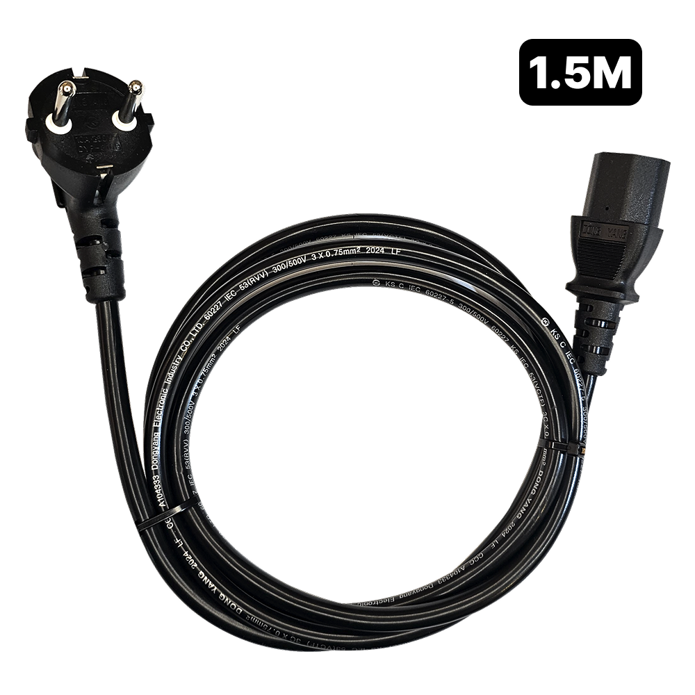 IEC C13 AC 파워코드 전원케이블 0.75 PC 컴퓨터 모니터 프린터 서버용, 1.5m, 1개 2,700원