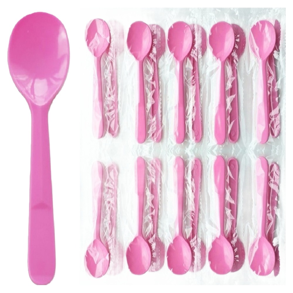 생활을그리다 디저트 아이스크림 스푼 러블리 핑크 12cm, 1개, 100개입 5,450원