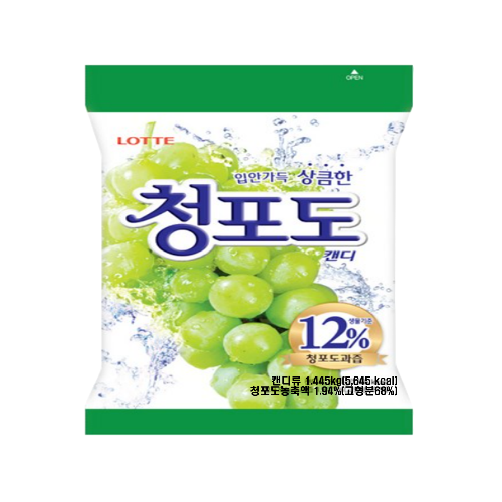 롯데웰푸드 대용량 청포도 캔디 15,210원