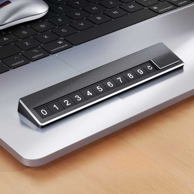 연합리빙 사생활보호 주차번호판 자동차 전화번호, 1개, 블랙 11,900원