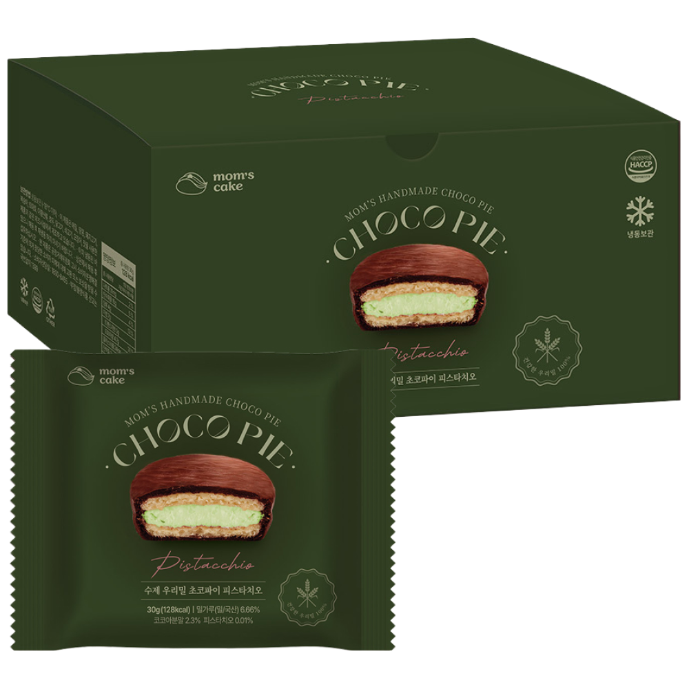 맘스케이크 리얼 생크림 수제 우리밀 초코파이 피스타치오 프리미엄 디저트 간식, 30g, 2박스 35,800원