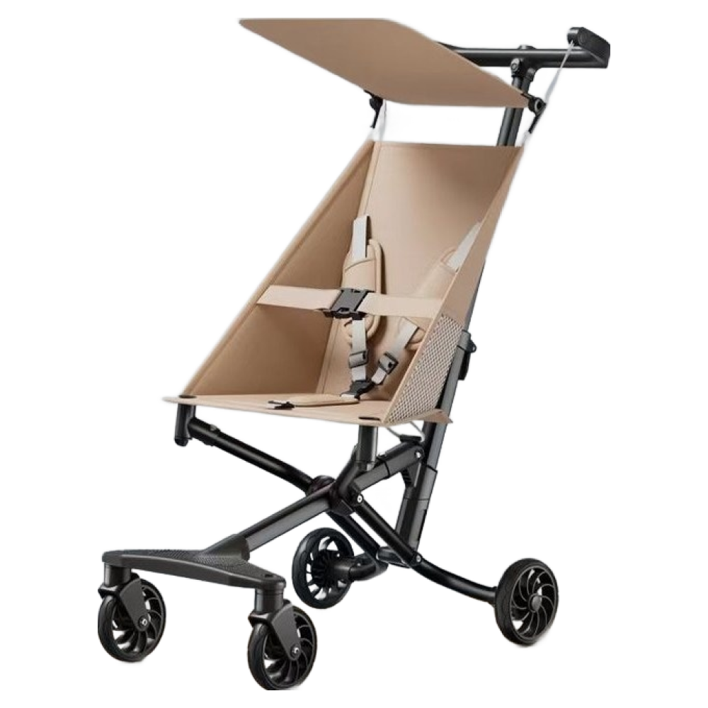 당일배송 접이식 휴대용 초경량 공항용 유모차 엄마 아빠 여행필수품 기내반입 트라이크 3살이상~8살미만 유모차, 라이트브라운 66,660원