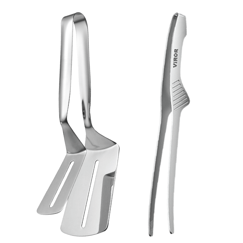 비로르 304 스텐 뜨는 집게 + 304 더블 뒤집개 세트 9,400원