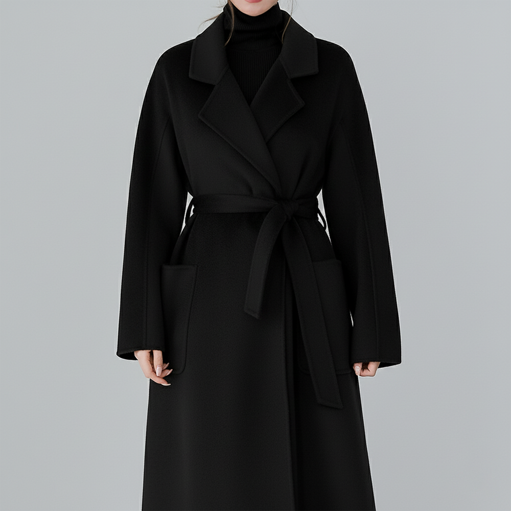 지블링 여성 캐시미어100 핸드메이드 벨티드 롱코트 겨울 하객룩 오피스룩 478,000원