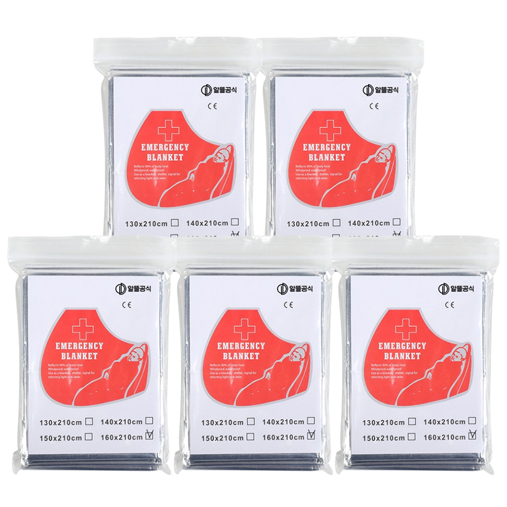 알뜰공식 비상용 보온 은박 담요 대 160 x 210 cm 3,880원