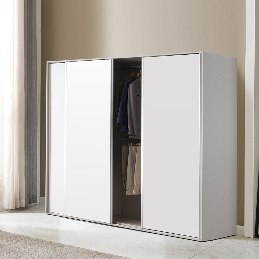 국내제작 직접배송 키높이 무광 클래시 2430mm 슬라이딩 옷장, 01) 무광 화이트 449,900원