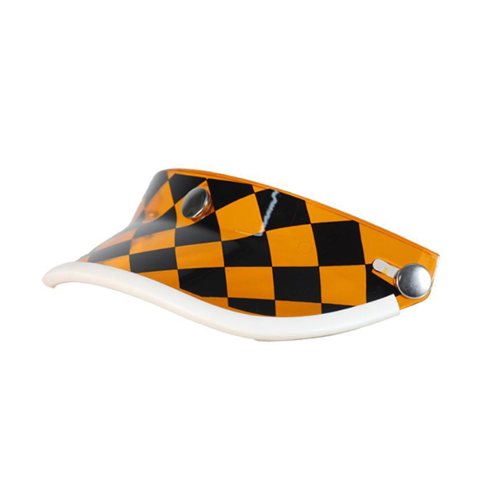 알테쉬 오토바이 오픈페이스 헬멧 썬바이저 똑딱이 체크 패턴 쉴드, 옐로우 4,800원