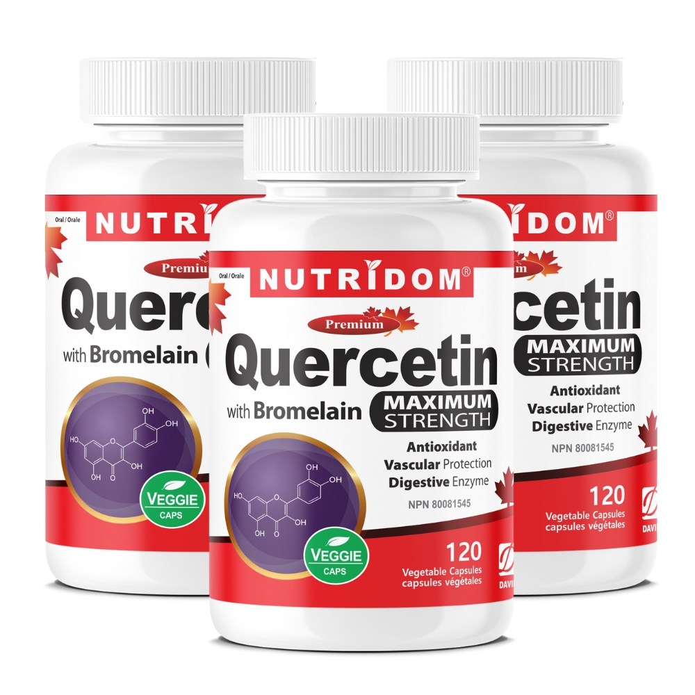 (3병) 뉴트리돔 캐나다 케르세틴 + 브로멜라인 120베지캡슐 Quercetin with Bromelain Maximum Strength 고함량 퀘르세틴, 3개, 120정 143,000원